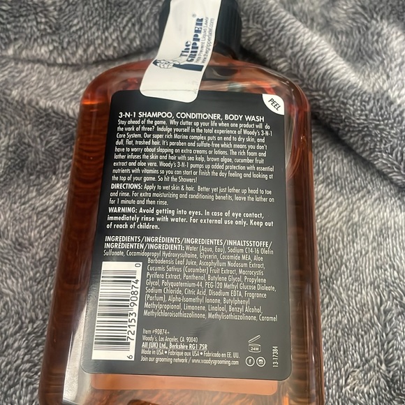 Woody’s for men three in one shampoo conditioner, body wash brand new 12 fl oz - Picture 5 of 5